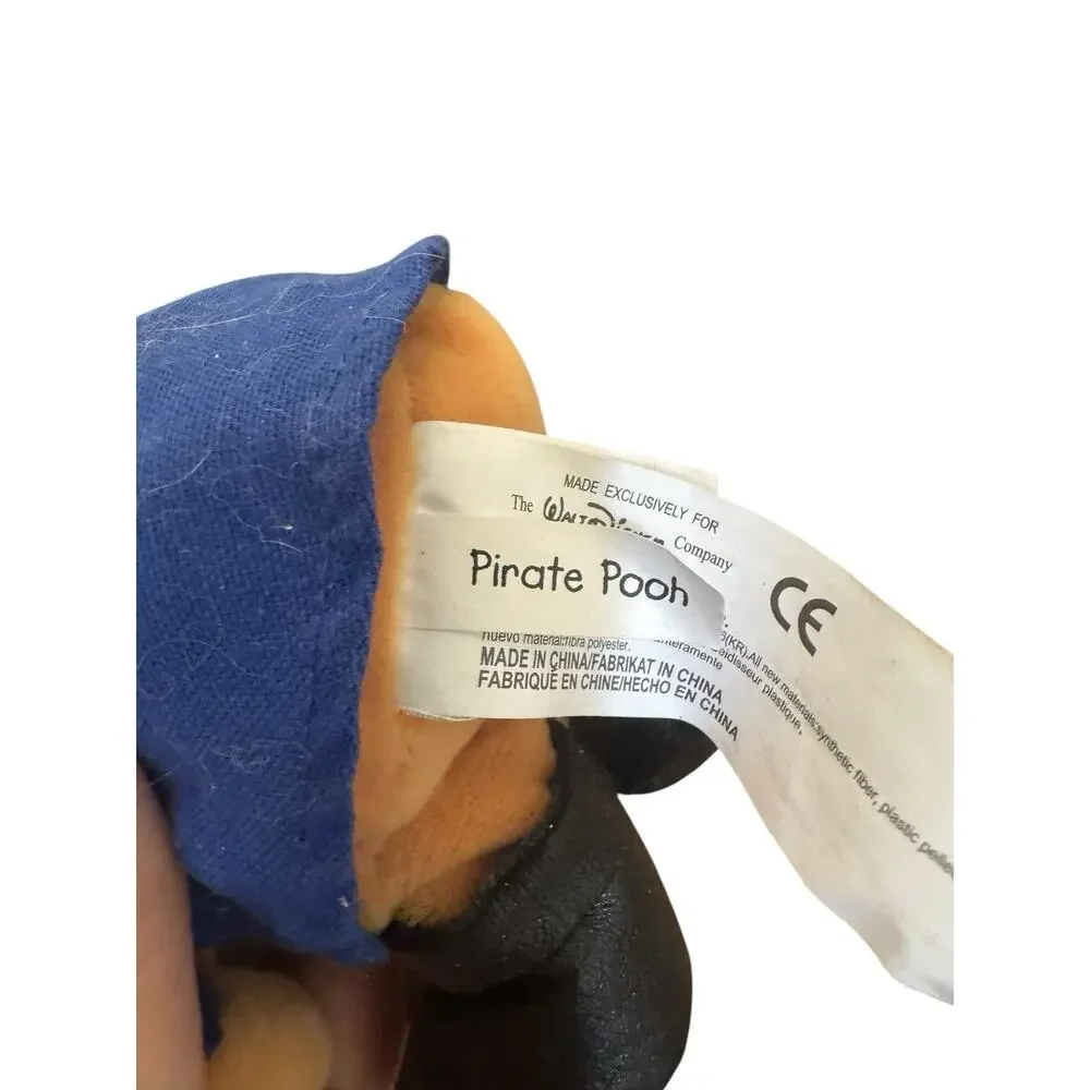 Disneyland Resort Winnie The Pooh Pirate Pooh Bean Bag Stuffed Plush 8” Toy